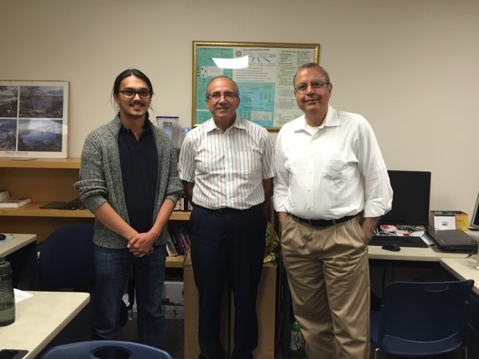 Tariq (left) with Dr. Rami Mulhem (center), Professor Emeritus at the University of Pittsburgh, and Dr. Elmootazbellah Elnozahy (right), former professor of Computer Science at KAUST and current professor at the University of Texas at Austin.