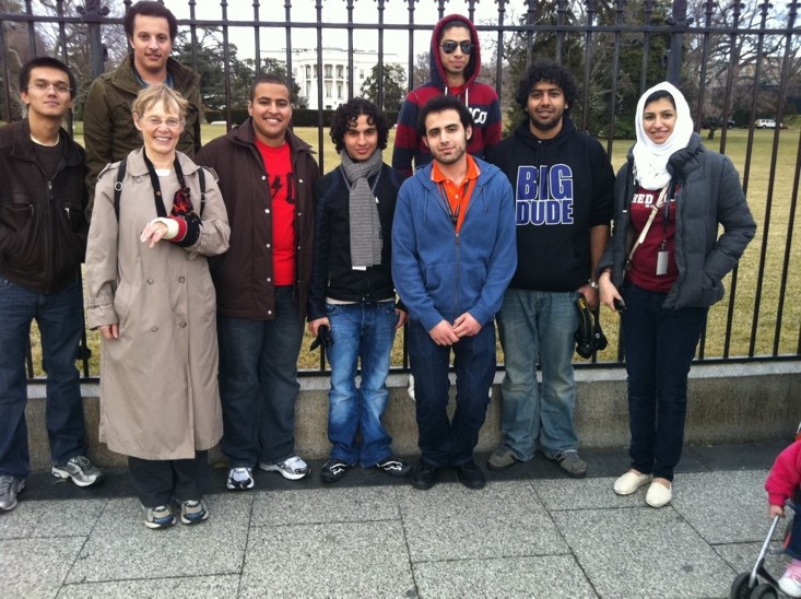 Tariq (far left) on an excursion to the White House in Washington, D.C.