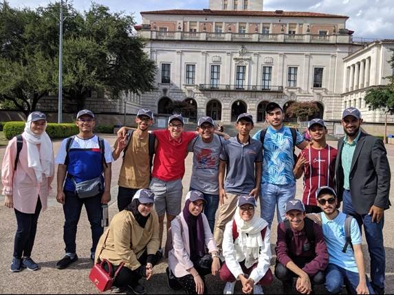 University of Texas at Austin students with their KGSP advisor Huzaifa Potia