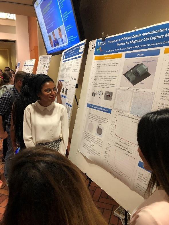 Lama Bahanan, a sophomore at Georgia Institute of Technology, presents her research poster