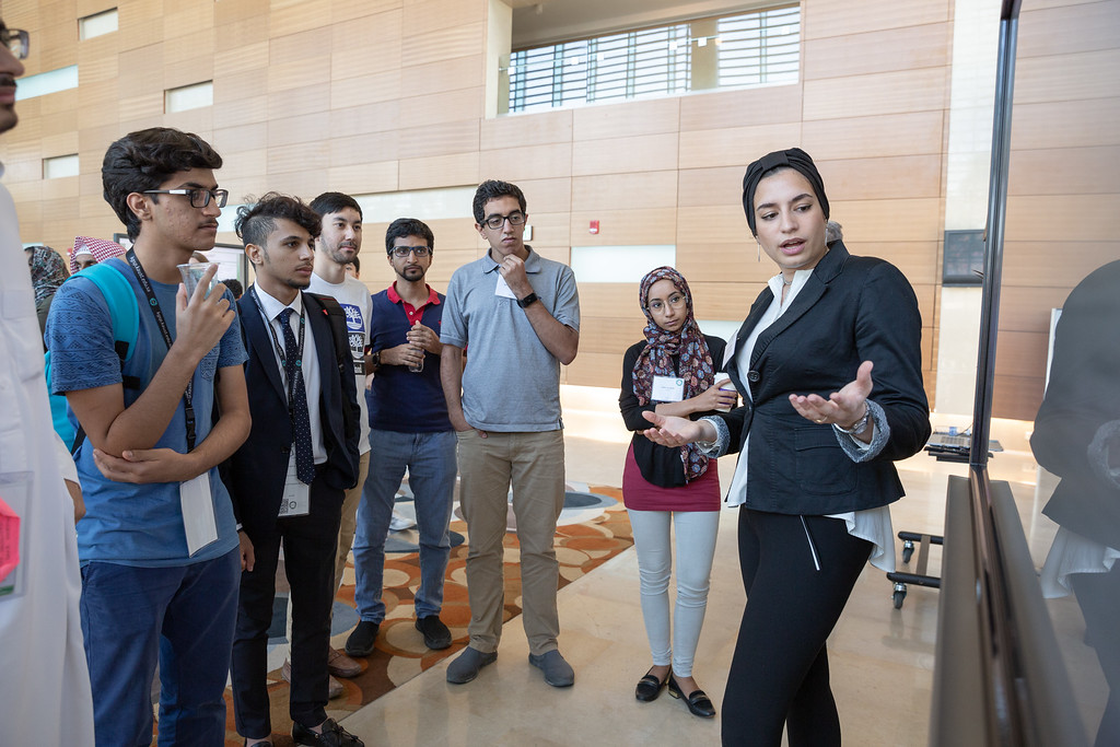 Ghanimah Abuhaimed, presenting her research work to other KGSP students