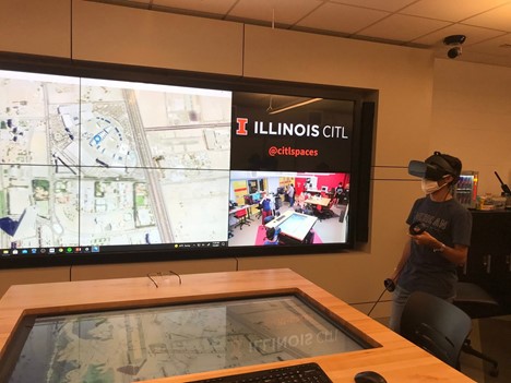 Anas Shamsan at the UIUC Tech Hub during his Pre-Freshman Program